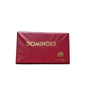 Vintage DOMINOES Set BY PAVILION, 88 pcs In Original Vinyl Snap Box